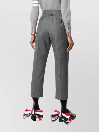 Thom Browne Trouser Backstrap Fit 1 Cropped Length In Gray