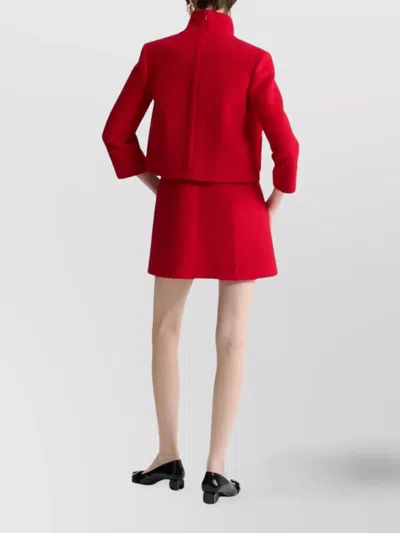 Patou No Collar Box Jacket In Red