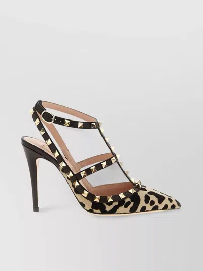 Valentino Rockstud Pumps In Animal Print In Animal Print