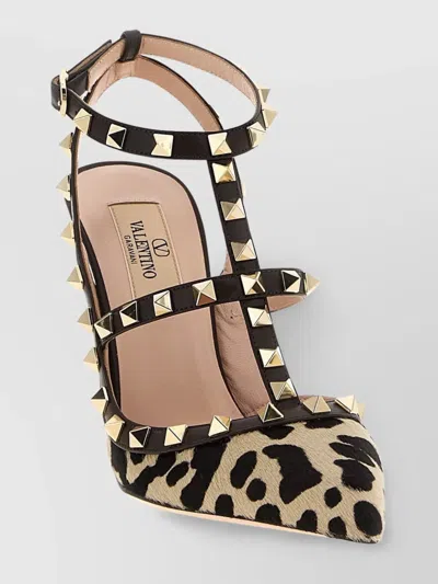 Valentino Rockstud Pumps In Animal Print In Animal Print