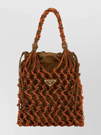 Prada Two-tone Mesh Handbag In Multi