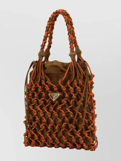 Prada Two-tone Mesh Handbag In Multi