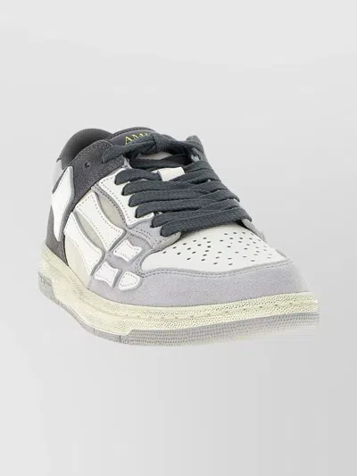 Amiri Low Top Sneakers Featuring Contrast Panels In Gray