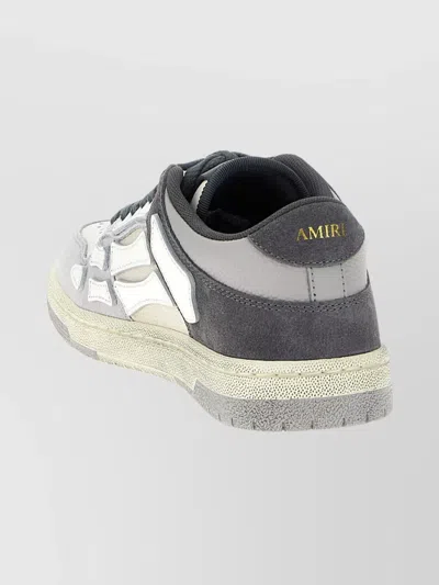 Amiri Low Top Sneakers Featuring Contrast Panels In Gray