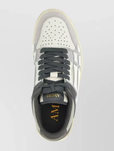 Amiri Low Top Sneakers Featuring Contrast Panels In Gray