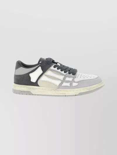 Amiri Low Top Sneakers Featuring Contrast Panels In Gray