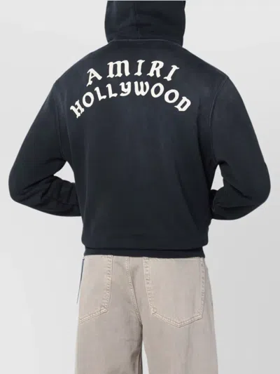 Amiri Felpa In Cotone Ardesia  Uomo In Green