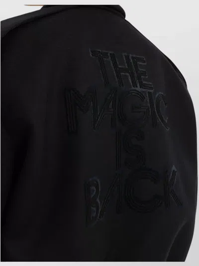 1989 Studio Wool Bomber With Embroidered Back And Pockets In Black