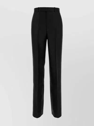 Gucci Tailored Cady Trousers With Pockets And Crease In Black