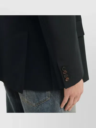 1989 Studio Double Breasted Blazer Featuring Button Detailing In Black