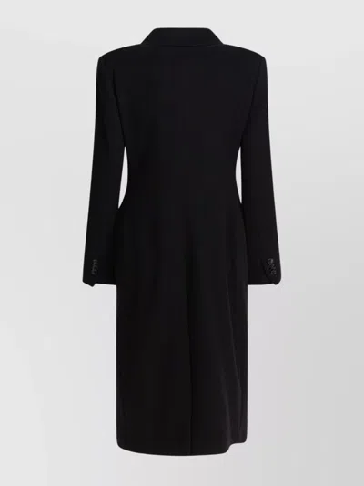 Tagliatore Structured Double-breasted Jacket With Flap Pockets In Black