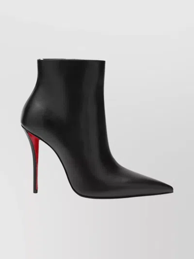 Christian Louboutin So Kate Booty High Heels Ankle Boots In Black Leather In Black