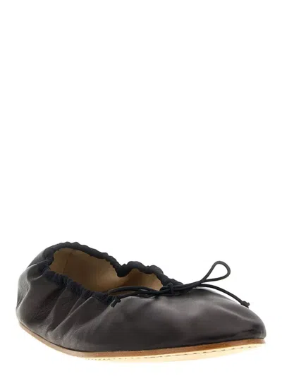 The Row 10mm Hereditas Leather Ballerina Flats In Black