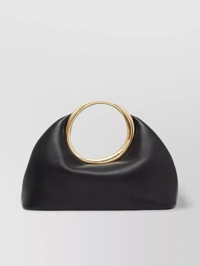Jacquemus The Calino Small Leather Clutch In Black
