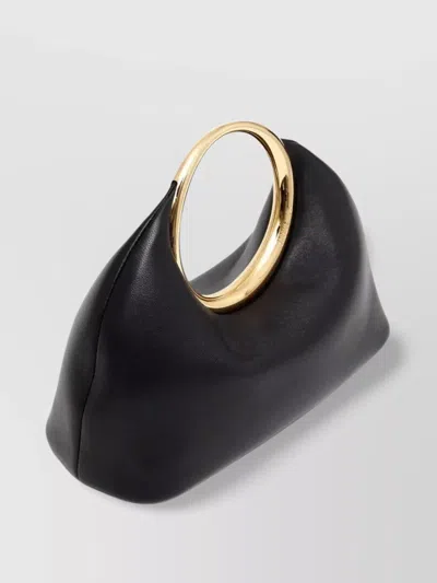 Jacquemus The Calino Small Leather Clutch In Black