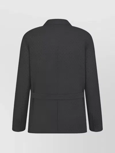 Dior Tailored Single-breasted Jacket With Notched Lapel And Back Vent In Gray