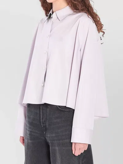 Loewe Anagram Embroidered Trapeze Shirt In Purple