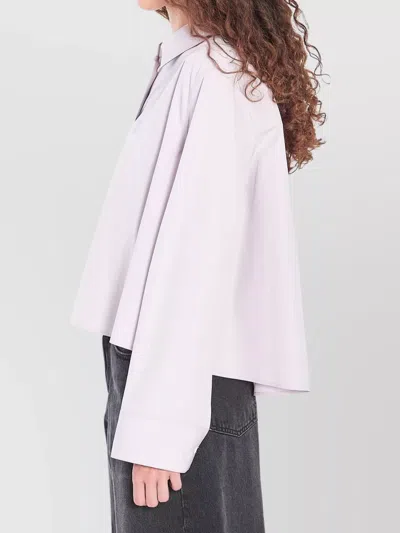 Loewe Anagram Embroidered Trapeze Shirt In Purple