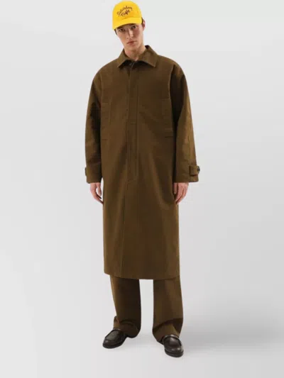 1989 Studio Mackintosh Coat With Back Yoke And Collar In Brown