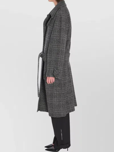 Balenciaga Vintage Checked Wool One Layer Raglan Coat Clothing In Black