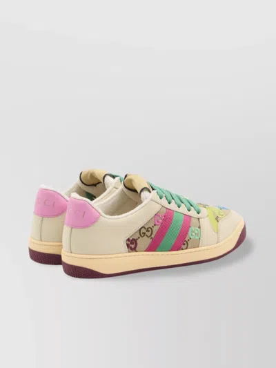 Gucci Screener Trainer In Gg Fabric And Multicolour Details In Multi
