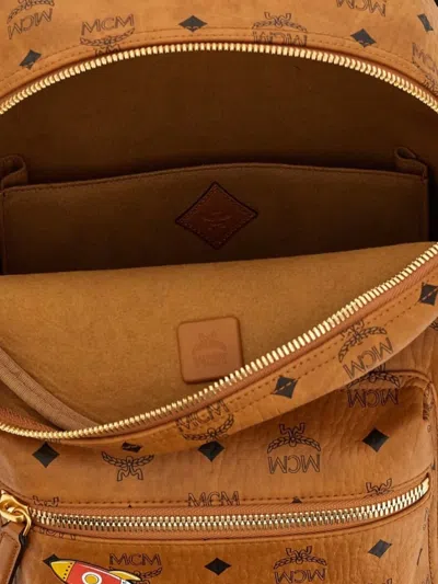 Mcm Small Medium Backpack With Front Pocket And Straps