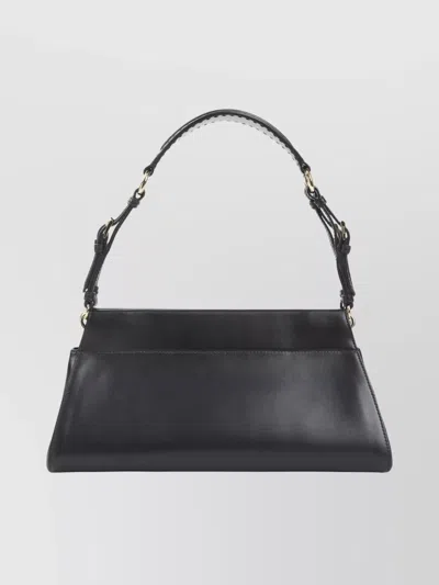 Prada Chic Top Handle Shoulder Bag With Gold Hardware In Black