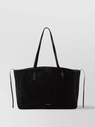 Manu Atelier Shoulder Bag Xl Du Jour In Suede In Black