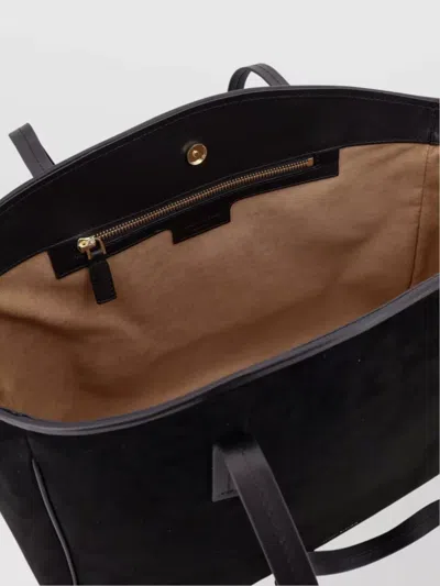 Manu Atelier Shoulder Bag Xl Du Jour In Suede In Black