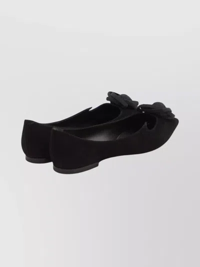 Roger Vivier Ballerina Shoes Featuring Heart Silhouette In Black