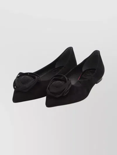 Roger Vivier Ballerina Shoes Featuring Heart Silhouette In Black