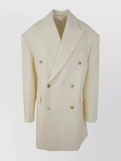 Wardrobe.nyc Double-breasted Coat Button Detailing In White