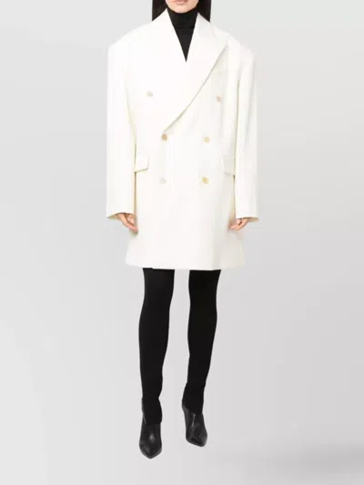 Wardrobe.nyc Double-breasted Coat Button Detailing In White