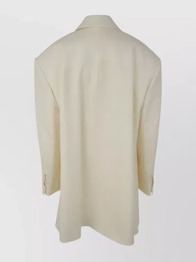 Wardrobe.nyc Double-breasted Coat Button Detailing In White