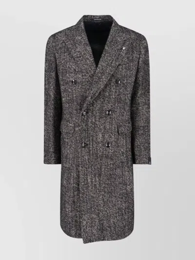 Tagliatore Double-breasted Jacket Featuring Button Detailing In Gray