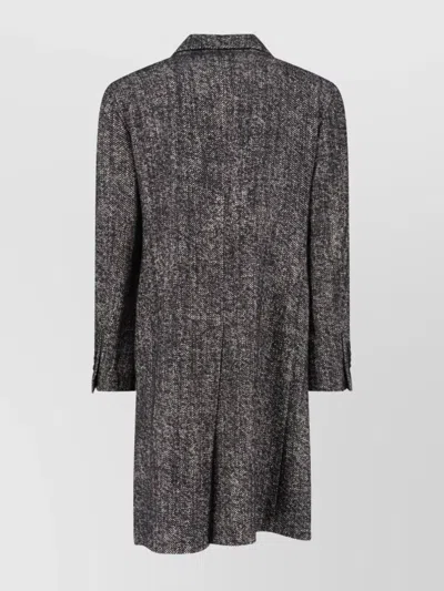 Tagliatore Double-breasted Jacket Featuring Button Detailing In Gray