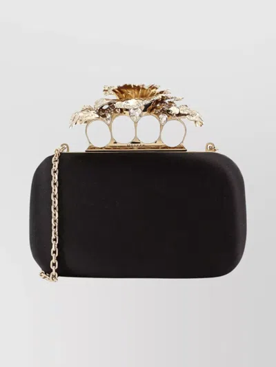 Alexander Mcqueen Satin Clutch Bag Knuckle Duster