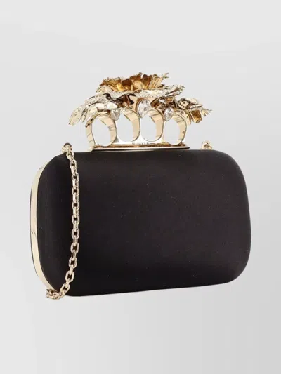 Alexander Mcqueen Satin Clutch Bag Knuckle Duster