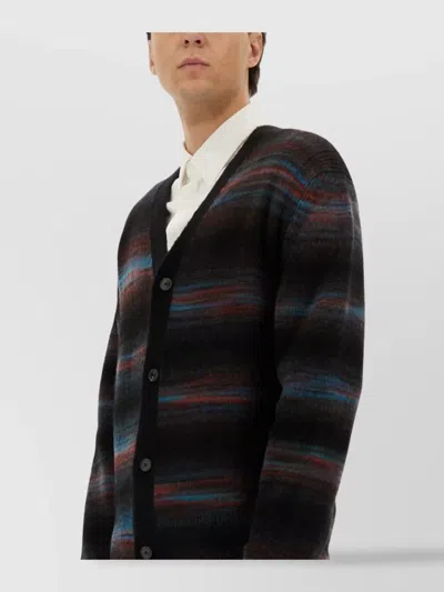Paul Smith Button Thru Cardigan In Black