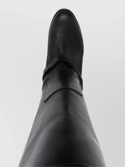 Golden Goose Charlie Knee-high Leather Boots In Black