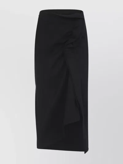 Dries Van Noten Black Skirt With Draping