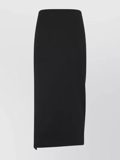Dries Van Noten Black Skirt With Draping