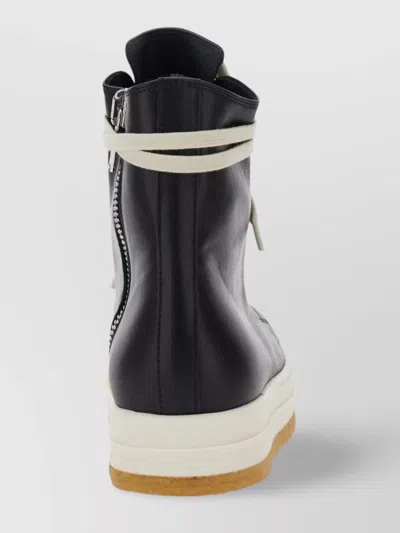 Rick Owens Geobasket High-top Sneakers Contrast Sole In Black