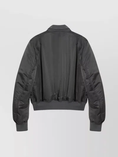 Alexander Mcqueen Bomber Jacket With Zip And Pockets In Black
