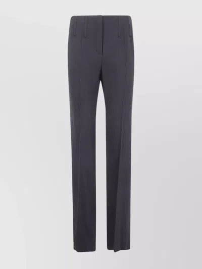 Mugler Straight Leg Trousers Featuring Front Crease In Black