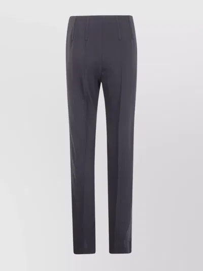 Mugler Straight Leg Trousers Featuring Front Crease In Black