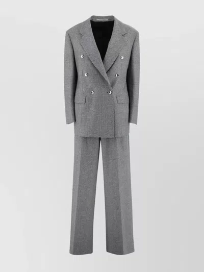 Tagliatore Prince Of Wales Check Pattern Suit In Gray