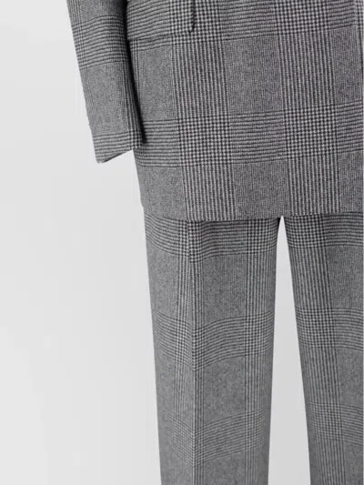 Tagliatore Prince Of Wales Check Pattern Suit In Gray