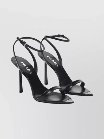 Prada Stylish Pointed Toe Sandals For Women In Black