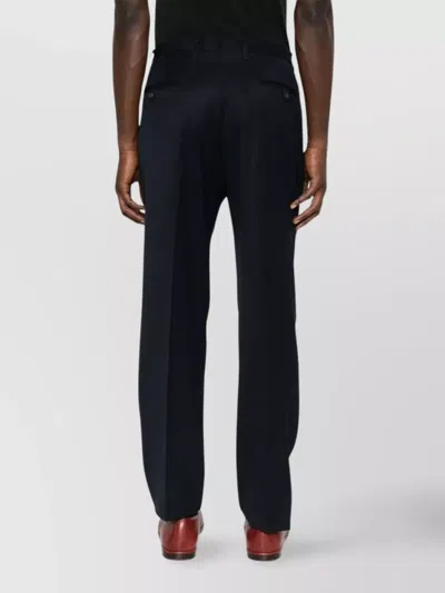 Prada Tapered Leg Wool Trousers Clothing In Black